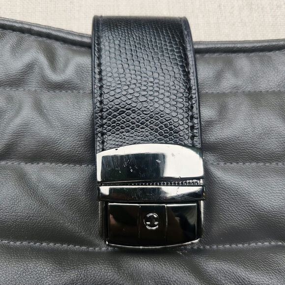 Royln Luxe New York Grey Quilted Crossbody Bag with 3 Strap Options - Picture 6 of 12